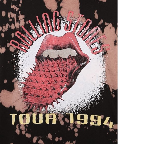 The Rolling Stones Tour 1994 Lick Logo Bleach rock Official T-Shirt 3XL NWT - Picture 2 of 4